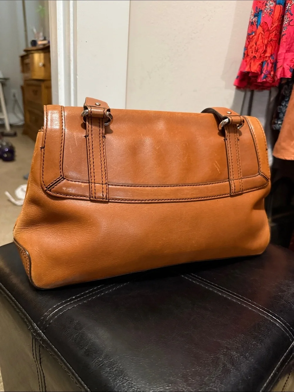 COLE HAAN Structured Shoulder Satchel